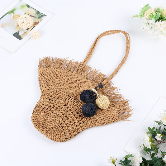 Summer Straw Woven Beach Fairy Western Handbags
