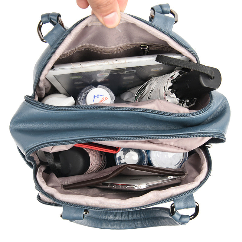 Women's Kangaroo Soft Leather Large Capacity Backpacks