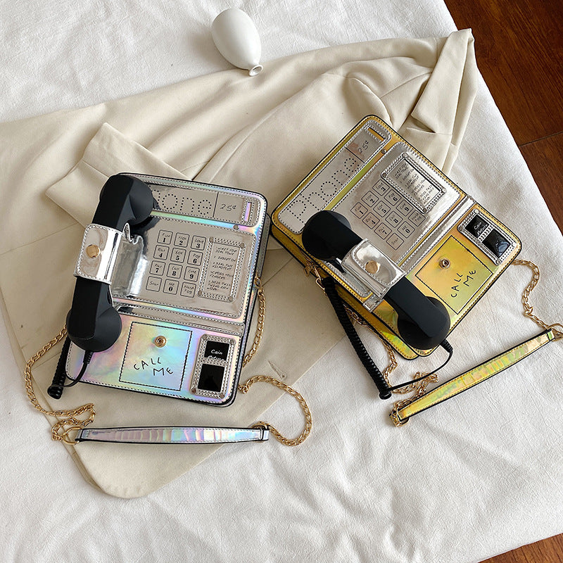 Women's Fashion Creative Funny Personality Laser Simulation Crossbody Bags