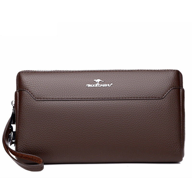 Men's Clutch Password Business Leather Trendy Soft Men's Handbags