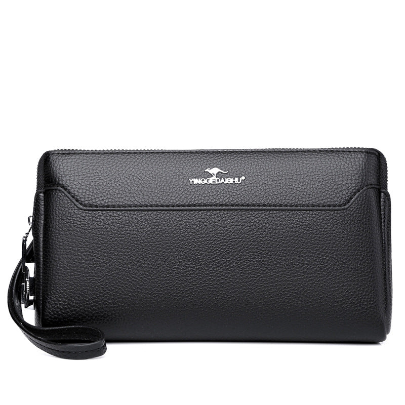 Men's Clutch Password Business Leather Trendy Soft Men's Handbags