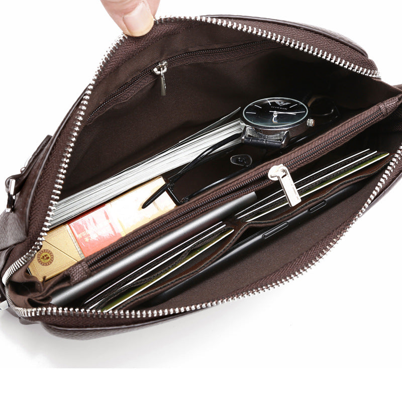 Men's Clutch Password Business Leather Trendy Soft Men's Handbags