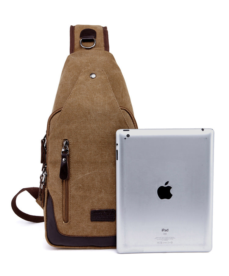 Men's Glamorous Durable Canvas Solid Color Men's Messenger Bags
