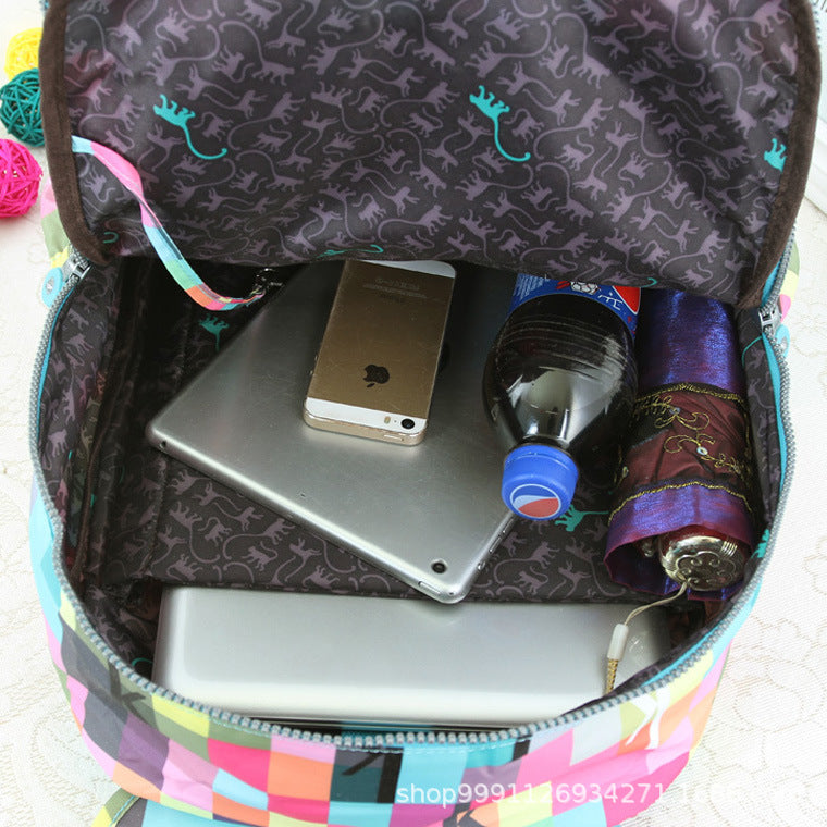 Women's Clearance Monkey Large Computer Nylon Cloth Backpacks