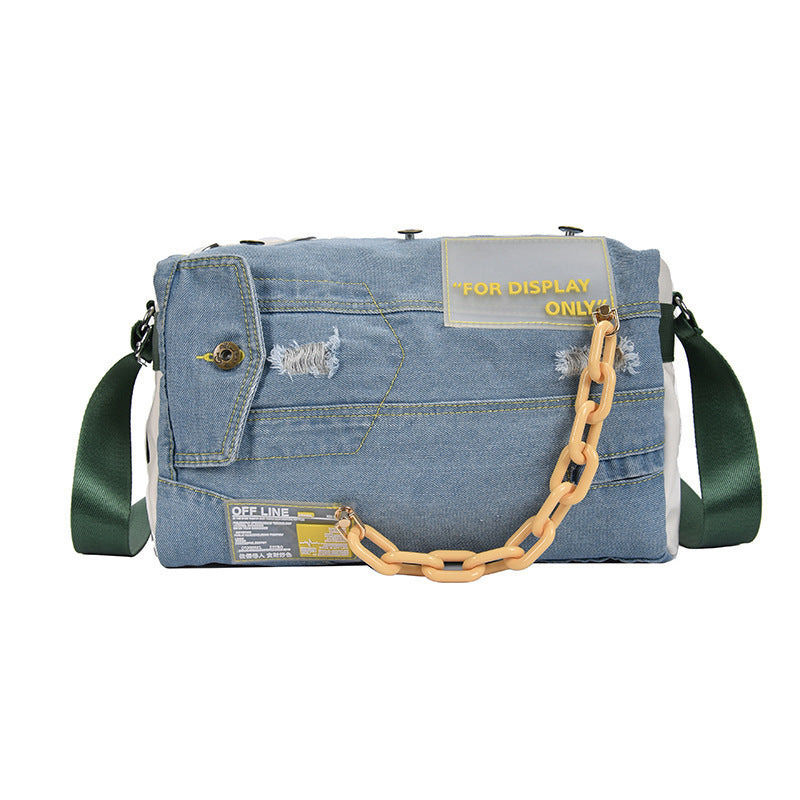 Women's Denim Yoga Portable Storage Trendy Leisure Travel Bags