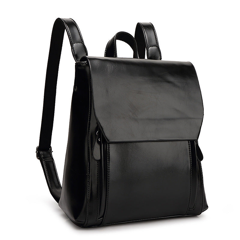 Women's Korean Style Fashion Oil Wax College Backpacks