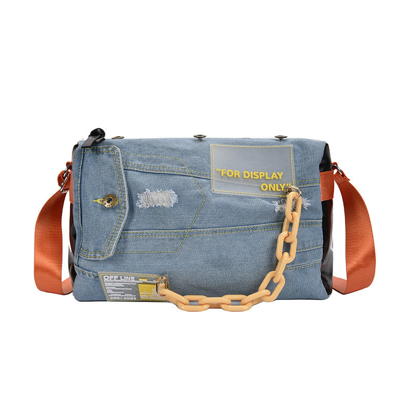 Women's Denim Yoga Portable Storage Trendy Leisure Travel Bags
