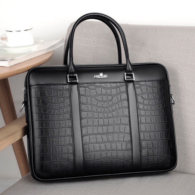 Men's Horizontal Business Large Capacity Fashion Leather Men's Briefcases