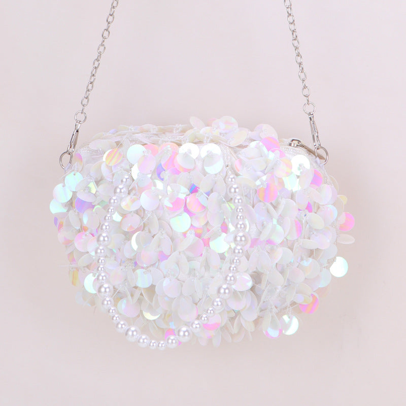 Fashion Pouch Sequin Cross Body Dinner Zipper Handbags