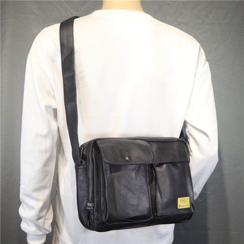 Men's Korean Style British Fashion Motorcycle Shoulder Bags