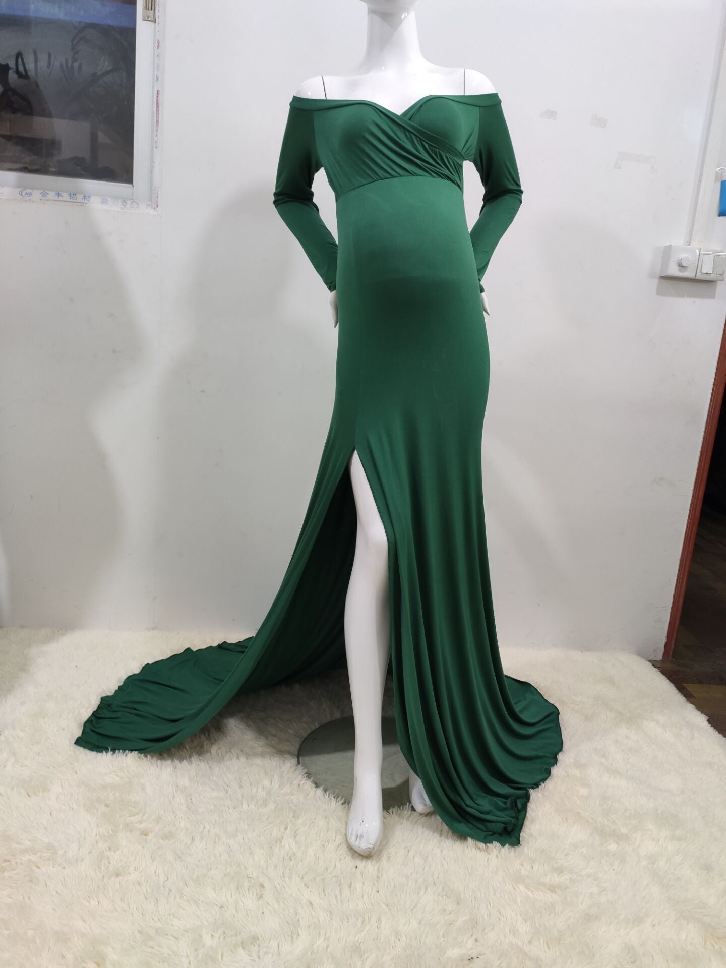 Women's Cotton Slit Hemline At Hem Trailing Dresses