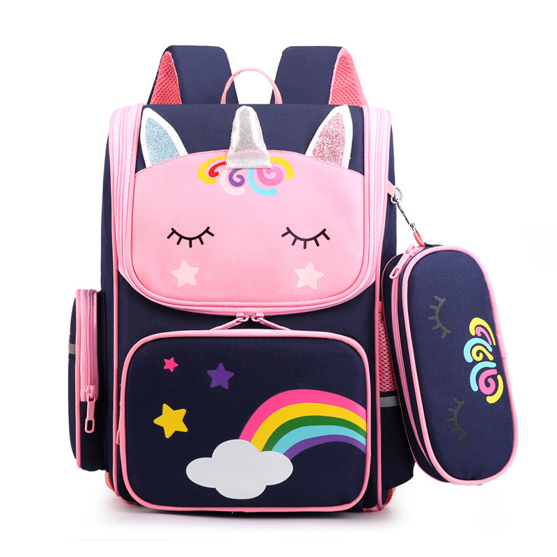 Primary Boys Cartoon Cute Spine Protection Elementary School Students' Schoolbags