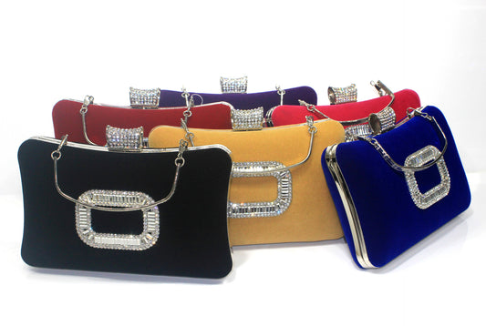 Women's Diamond Decorations Dinner Veet Dress Banquet Evening Bags