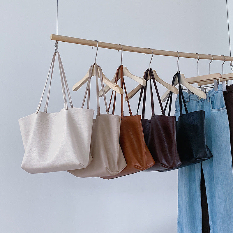 Women's Classic Simple Soft Leather High-grade Large Bags