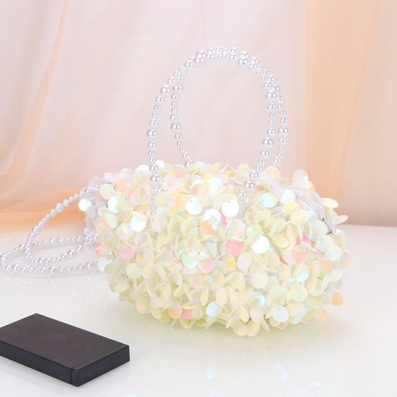 Fashion Pouch Sequin Cross Body Dinner Zipper Handbags