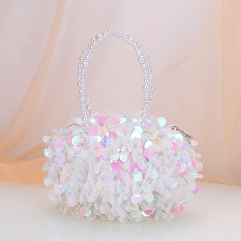 Fashion Pouch Sequin Cross Body Dinner Zipper Handbags