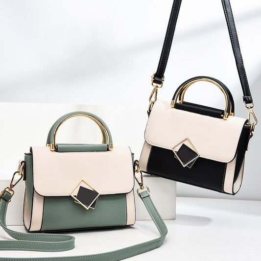Women's Korean Style Fashion Color Contrast Trendy Small Square Bags