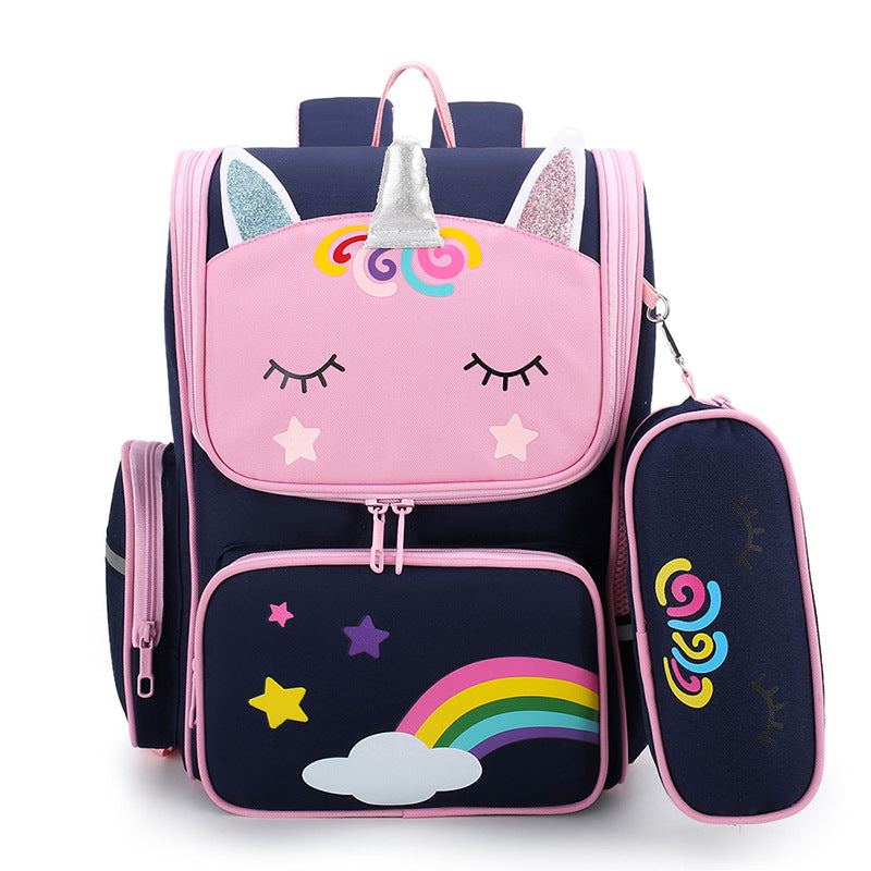 Primary Boys Cartoon Cute Spine Protection Elementary School Students' Schoolbags