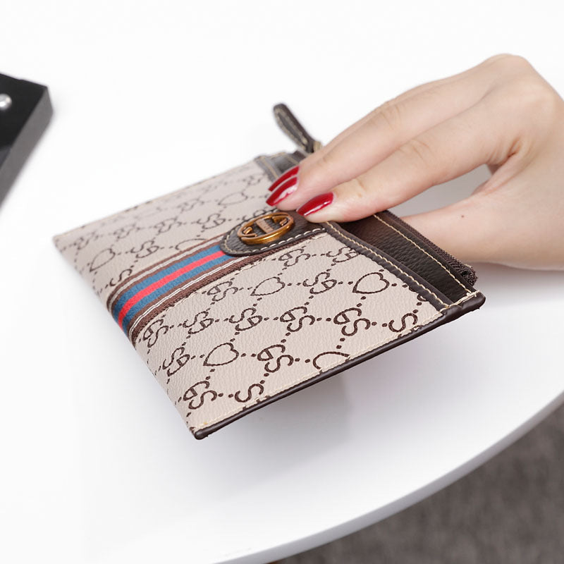 Women's Fashion Clutch Long Zip Genuine Leather Purses