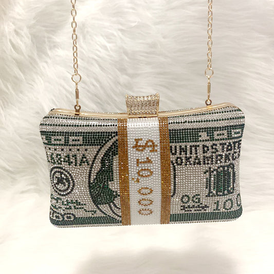 Trendy Unique Dinner Fashion Sweet Lady Crystal Evening Bags