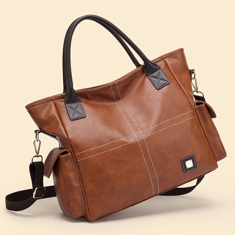 Women's Fashionable Large Capacity Soft Leather Handbags