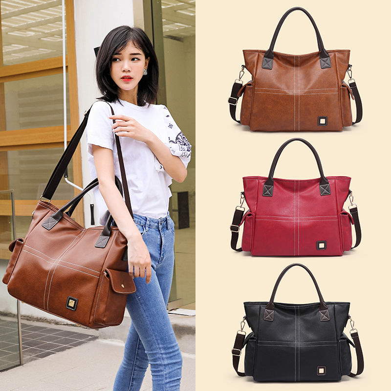 Women's Fashionable Large Capacity Soft Leather Handbags