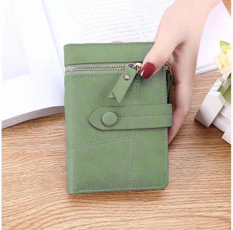 Women's Short Version Trendy Fresh Female Folding Ladies Wallet