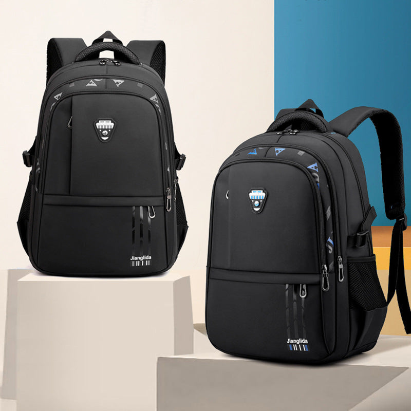 Male Boy Large Capacity Youth Black Middle School Students' Schoolbags