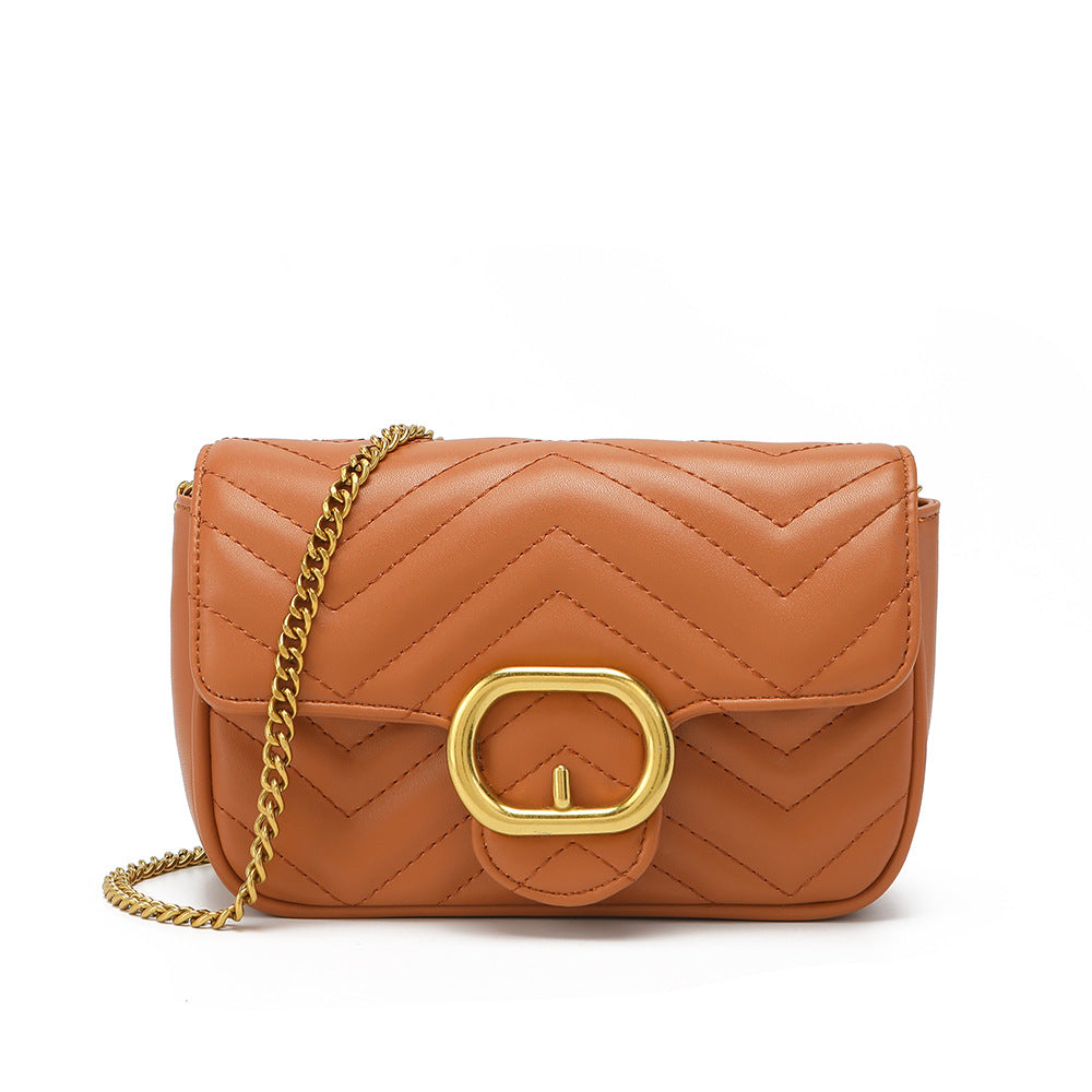 Women's Stylish British Style Classic Iron Chain Crossbody Bags
