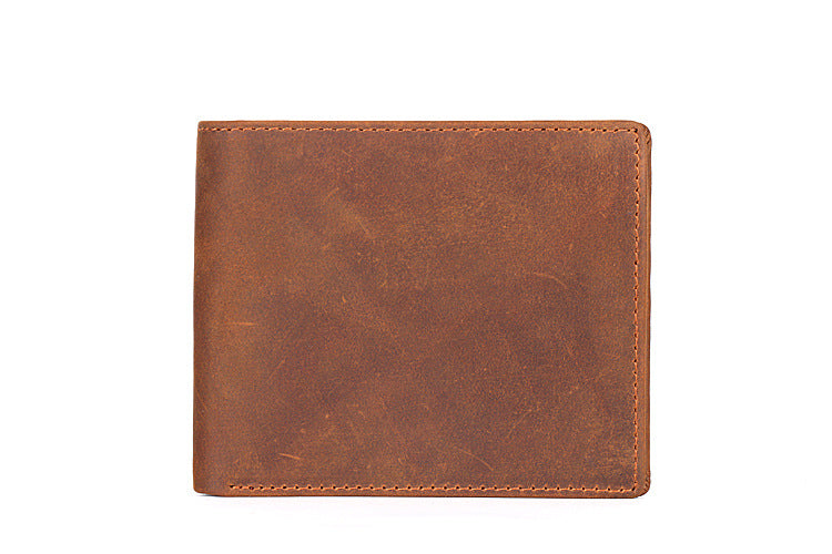 Men's Leather Short Business Retro Inside Outside Full Men's Wallets