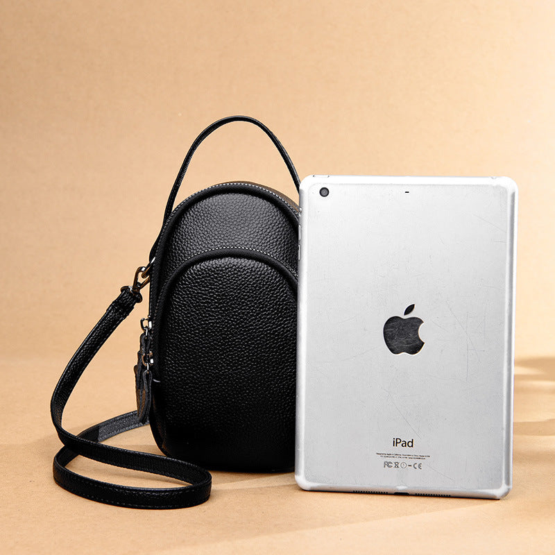 Women's Genuine Leather Simple Mobile First Layer Shoulder Bags