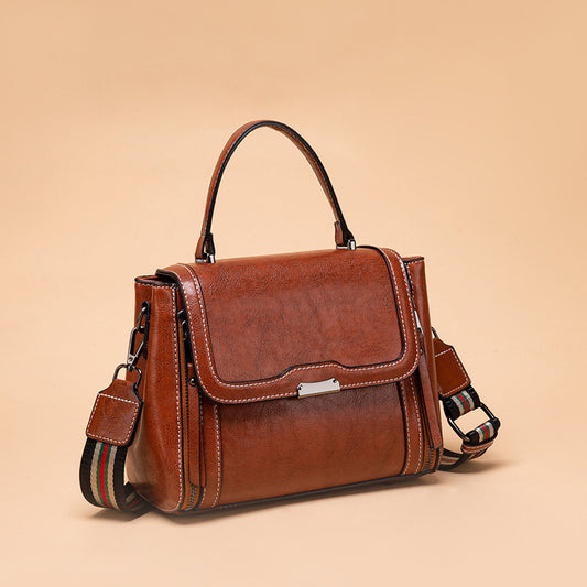 Women's Tide Cowhide Retro Portable Dignified Goddess Crossbody Bags