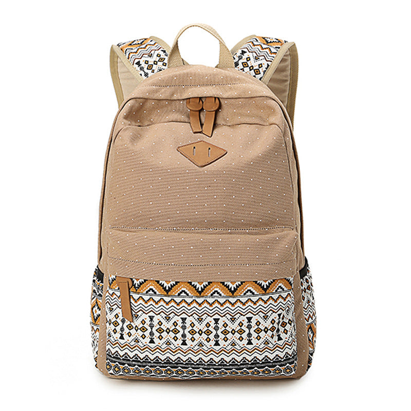 Female Minority Ethnic Style Leisure Dot Elementary School Students' Schoolbags