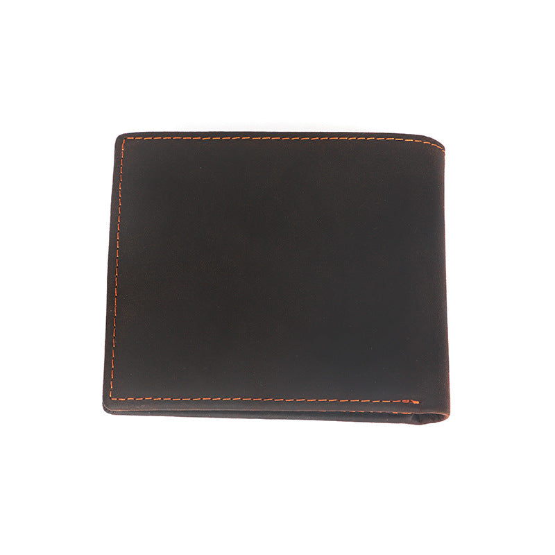 Men's Leather Short Business Retro Inside Outside Full Men's Wallets