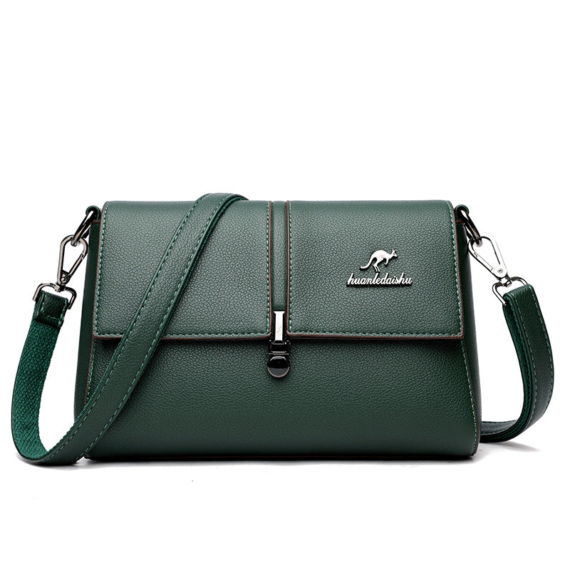 Women's Denis Kangaroo Leather Lychee Retro Easy Handbags