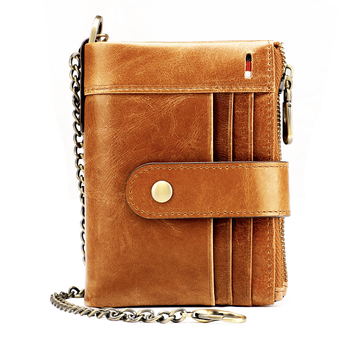 Men's Swiping Multiple Slots Crazy Horse Leather Men's Wallets
