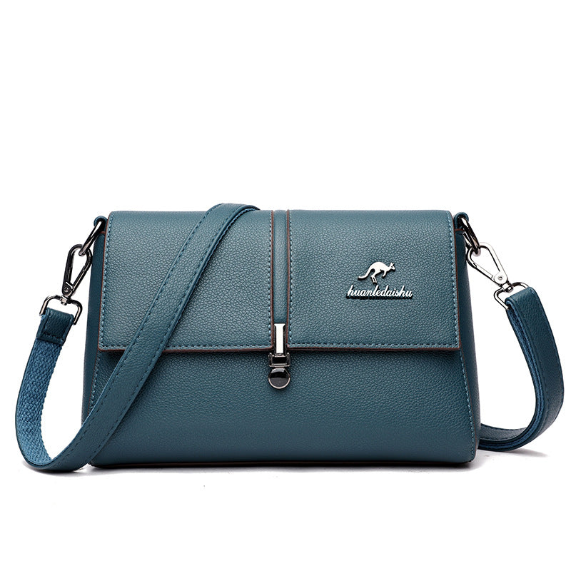 Women's Denis Kangaroo Leather Lychee Retro Easy Handbags