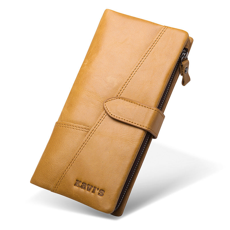 Women's Multiple Slots First Layer Cowhide Two Fold Men's Wallets