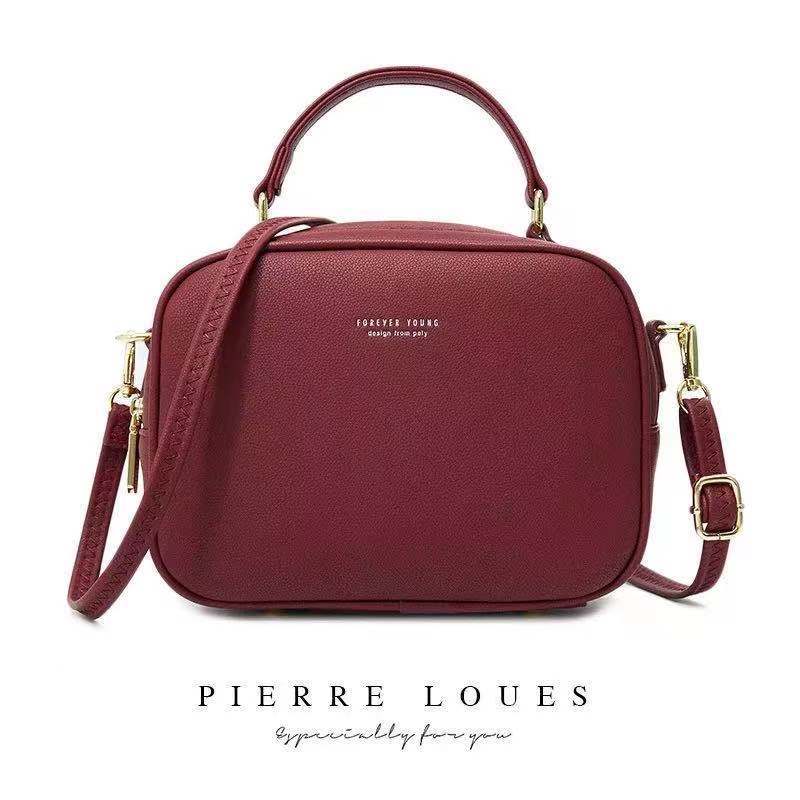 Women's Large Capacity Double Zipper Design Sense Crossbody Bags