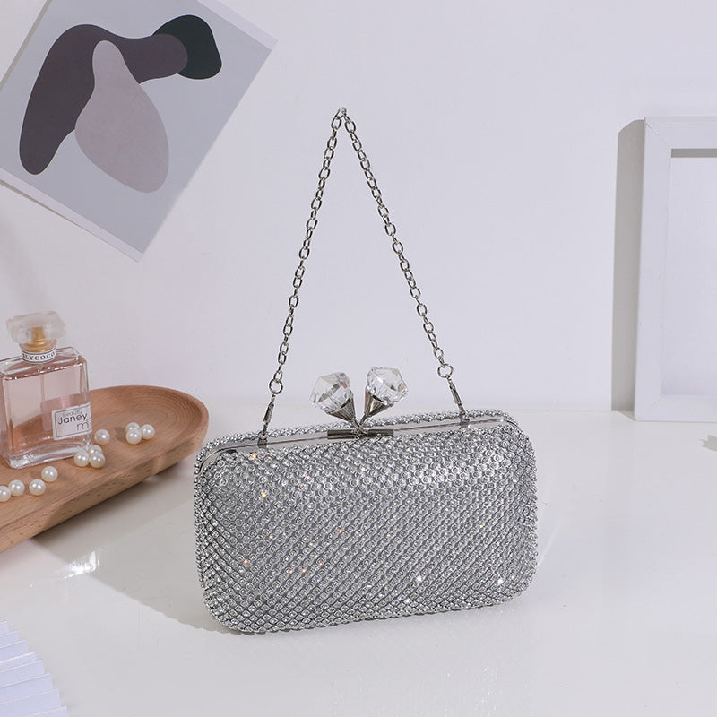 Women's Fashion Personality Diamond Clutch Korean Style Evening Bags