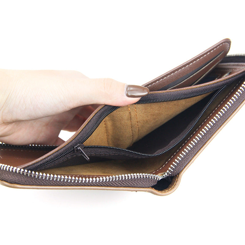 Men's Short Car Drawing Large Capacity Multiple Slots Male Men's Wallet