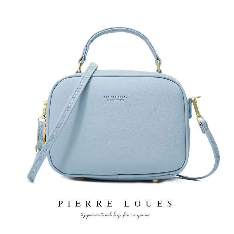 Women's Large Capacity Double Zipper Design Sense Crossbody Bags