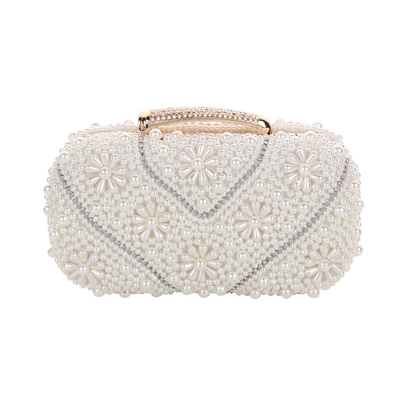 Durable Dinner Sweet Trend Pearl Embroidery Evening Bags