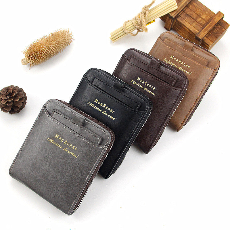 Men's Short Car Drawing Large Capacity Multiple Slots Male Men's Wallet
