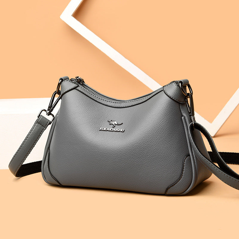 Women's Dumpling Summer Soft Leather Mother Shoulder Bags