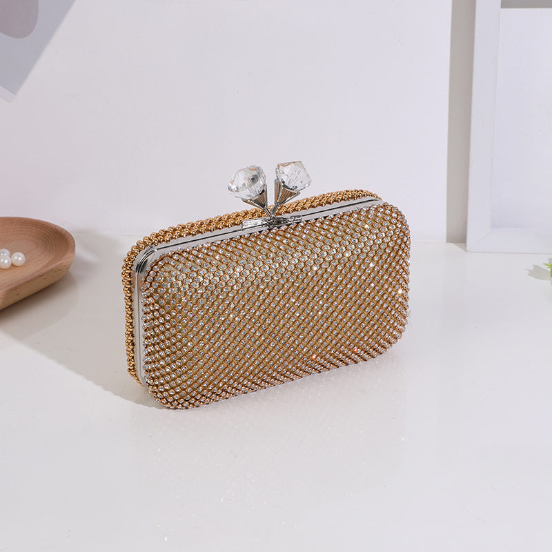Women's Fashion Personality Diamond Clutch Korean Style Evening Bags
