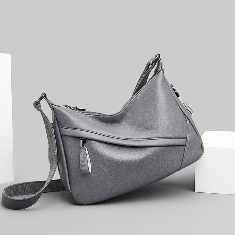 Women's Capacity Soft Leather Simple One Mom Crossbody Bags