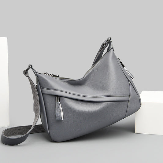 Women's Capacity Soft Leather Simple One Mom Crossbody Bags