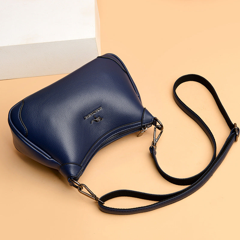 Women's Dumpling Summer Soft Leather Mother Shoulder Bags