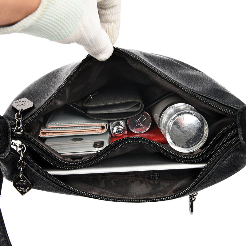 Women's Capacity Soft Leather Simple One Mom Crossbody Bags